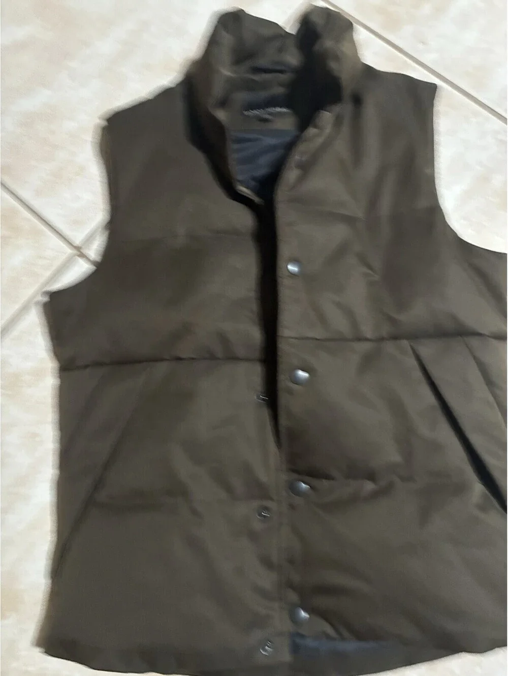 Banana Republic Men’s Small Primaloft Puffer Vest Brown Brown Quilted Outdoor